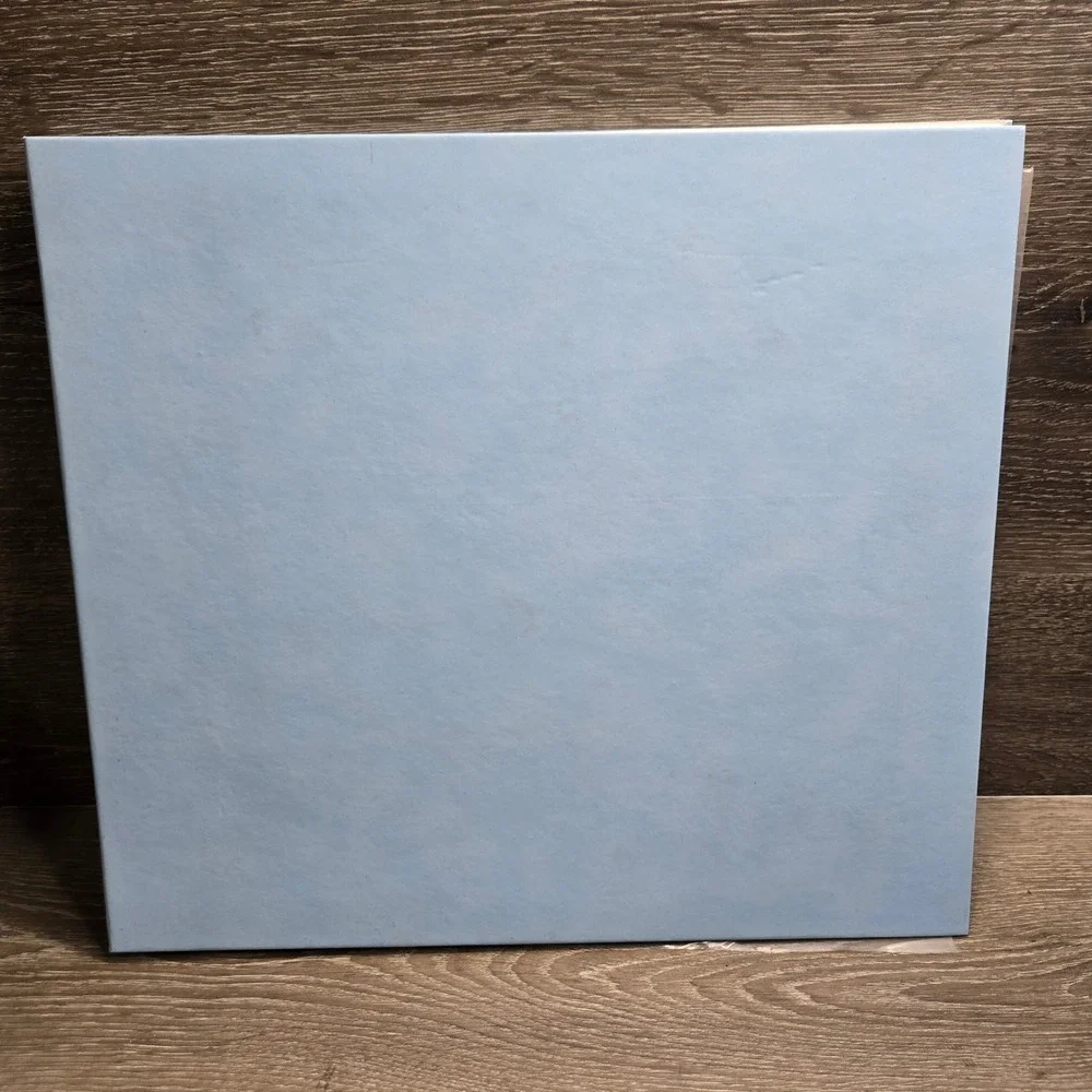 Light Blue Photo Album Scrapbook Memory Hardcover Clear 13x14 Heavy Duty Vintage